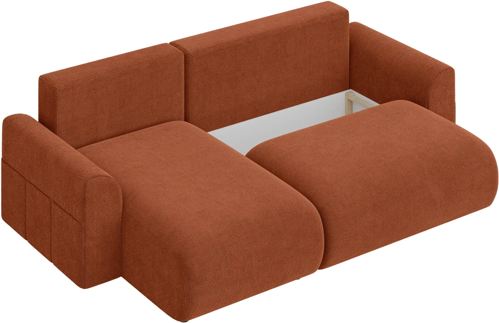 Canapea de colt Inspira Furniture Lorine SF Flow 09 (Terracota) - 4