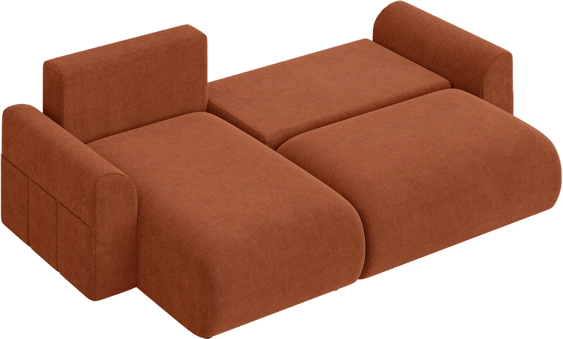 Canapea de colt Inspira Furniture Lorine SF Flow 09 (Terracota) - 5