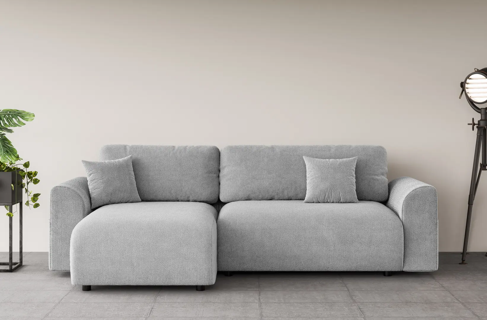 Диван угловой Inspira Furniture Lorine SF Flow 16 (Grey)