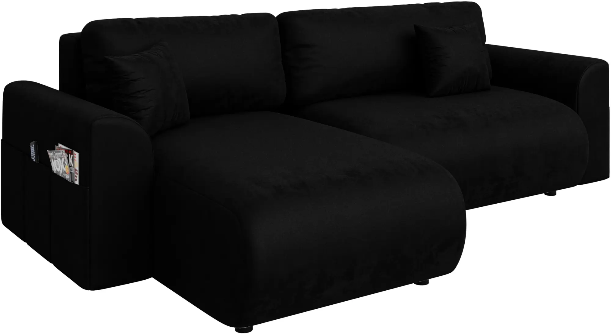 Диван угловой Inspira Furniture Lorine SF Riviera 100 (Black)