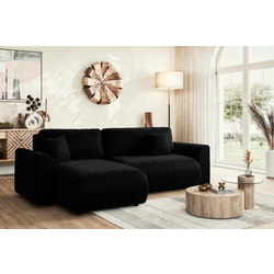 Диван угловой Inspira Furniture Lorine SF Riviera 100 (Black)