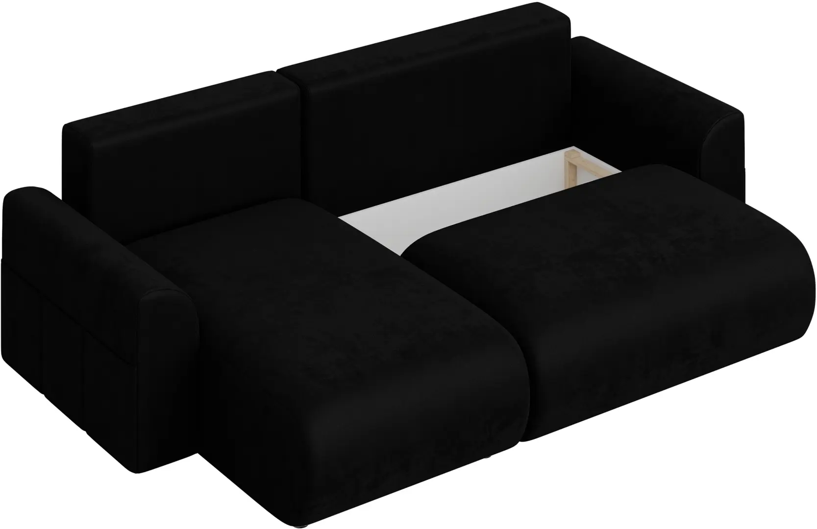 Диван угловой Inspira Furniture Lorine SF Riviera 100 (Black)