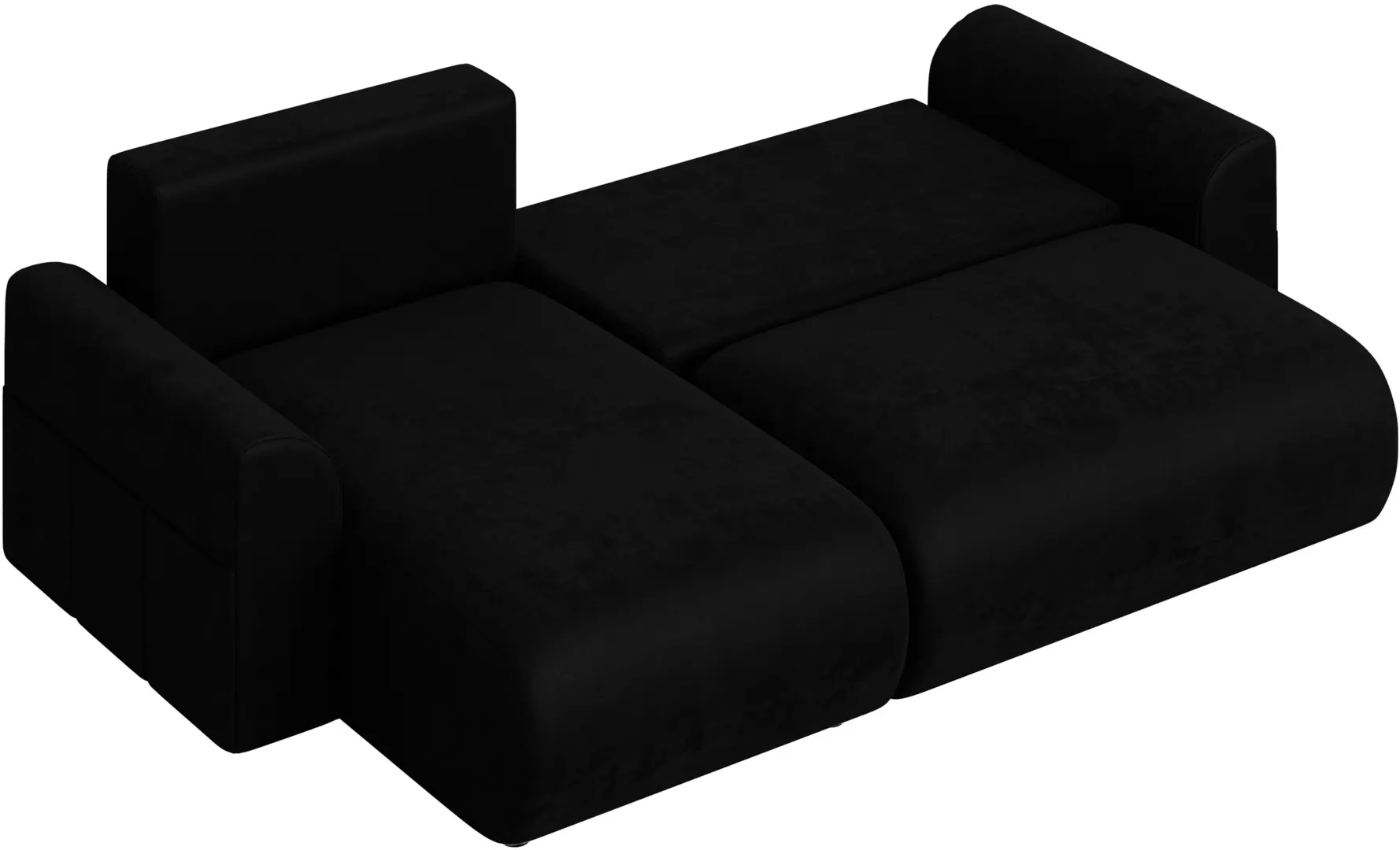 Диван угловой Inspira Furniture Lorine SF Riviera 100 (Black)