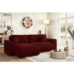 Canapea de colt Inspira Furniture Lorine SF Riviera 59 (Burgundy)