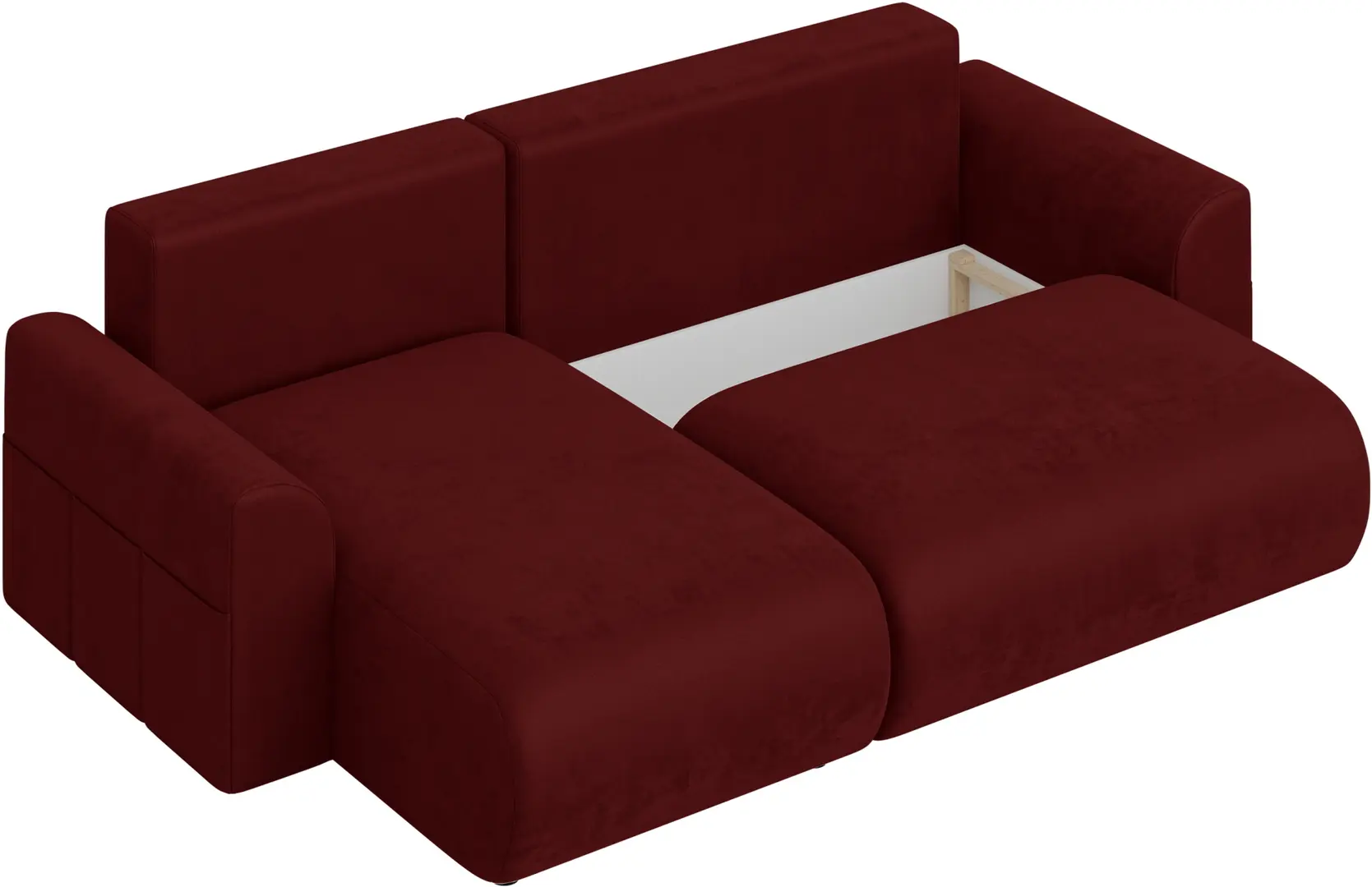 Диван угловой Inspira Furniture Lorine SF Riviera 59 (Burgundy)