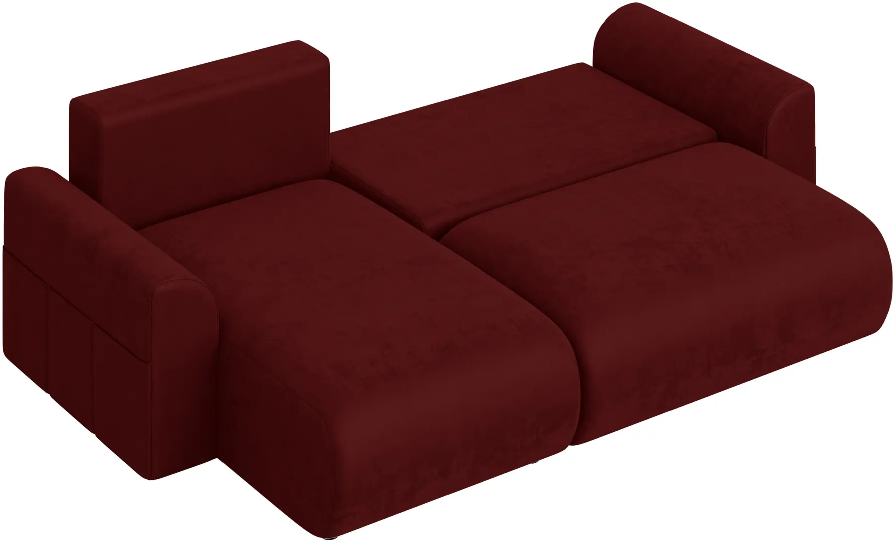 Диван угловой Inspira Furniture Lorine SF Riviera 59 (Burgundy)
