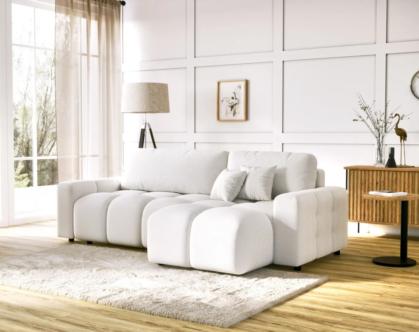 Диван угловой Inspira Furniture Luki SF Coral 70 (White)