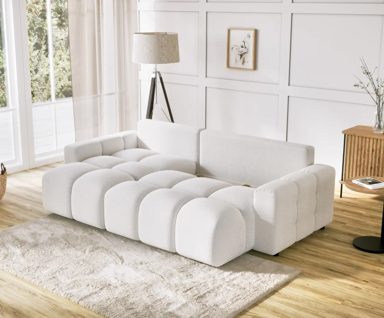 Диван угловой Inspira Furniture Luki SF Coral 70 (White)