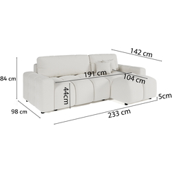 Диван угловой Inspira Furniture Luki SF Coral 70 (White) Thumb