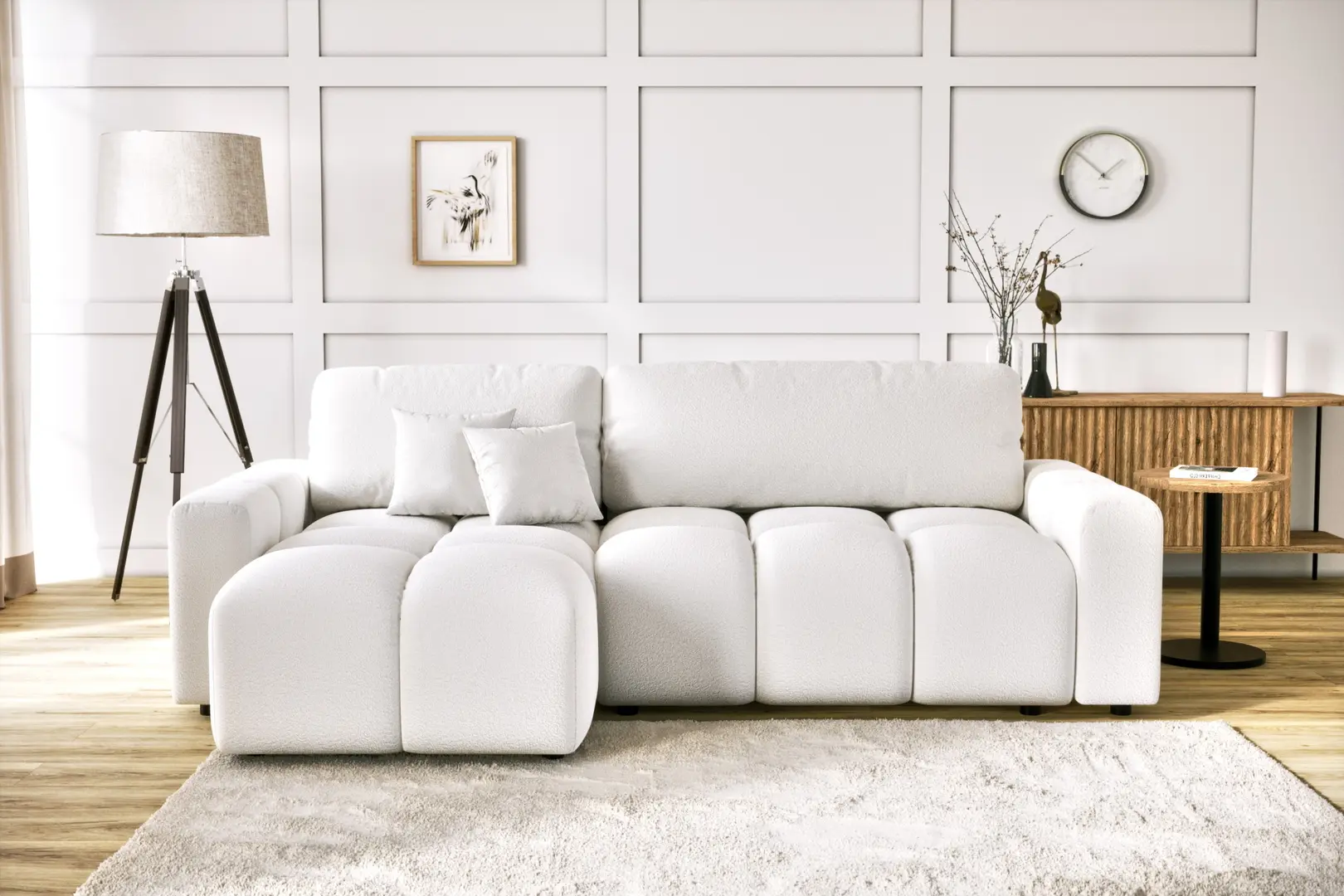 Диван угловой Inspira Furniture Luki SF Coral 70 (White)