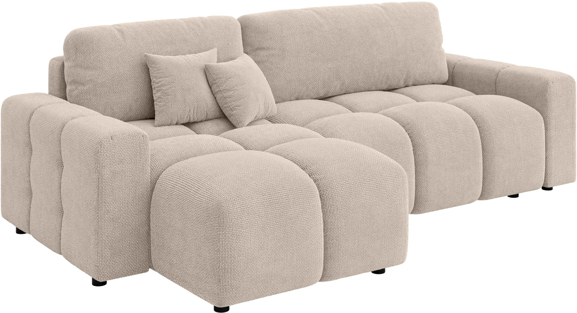 Canapea de colt Inspira Furniture Luki SF Flow 02 (Beige)