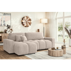 Canapea de colt Inspira Furniture Luki SF Flow 02 (Beige)