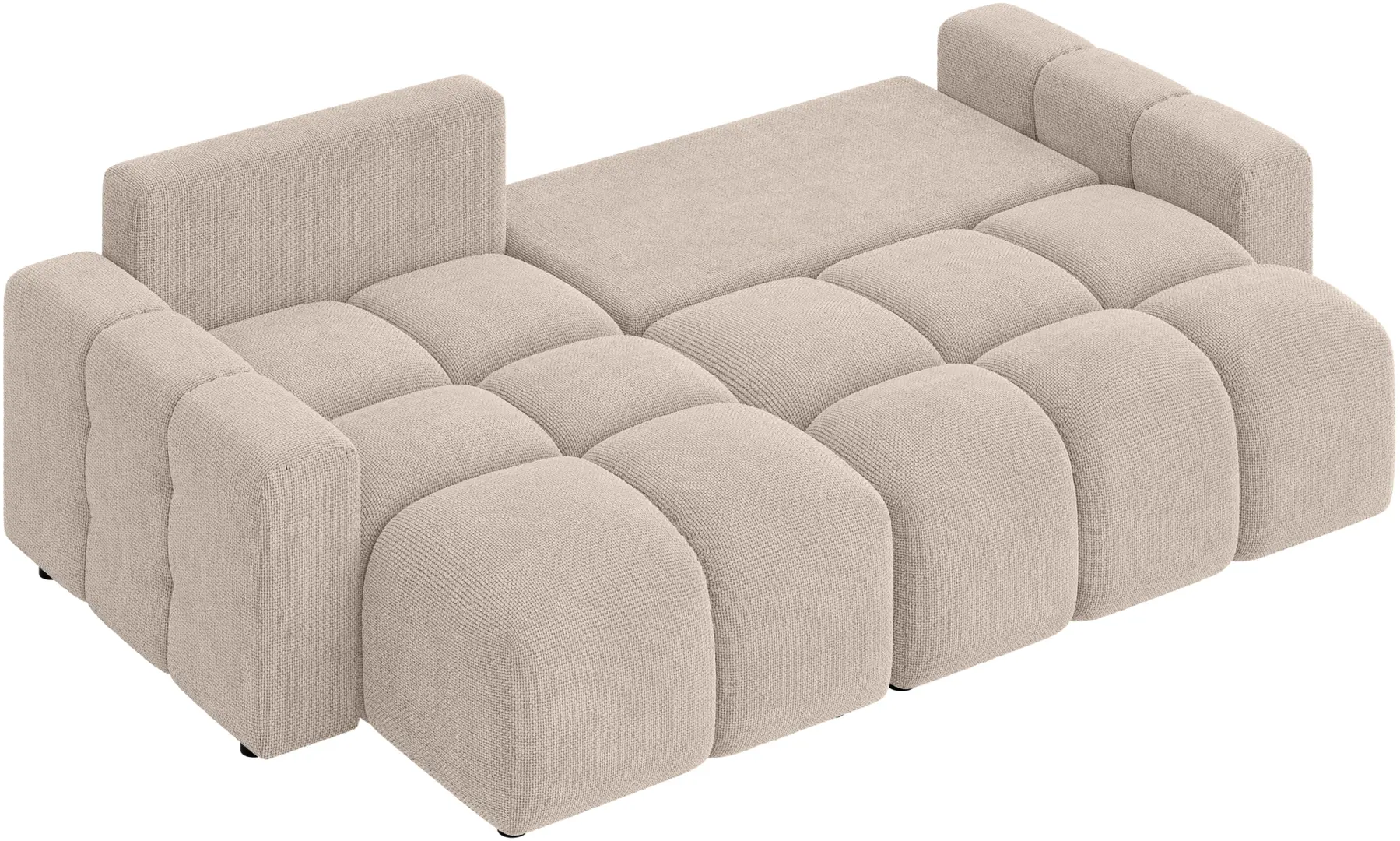 Canapea de colt Inspira Furniture Luki SF Flow 02 (Beige)