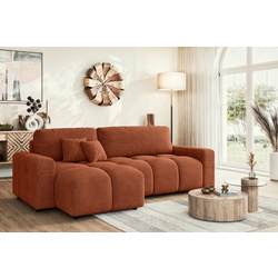 Canapea de colt Inspira Furniture Luki SF Flow 09 (Terracota)