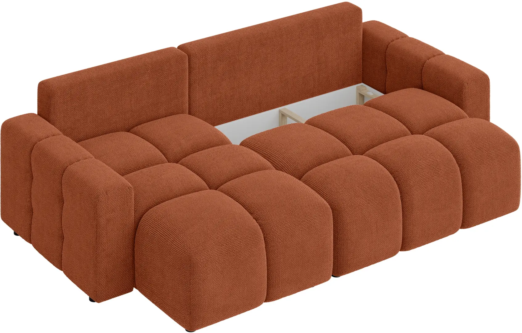 Canapea de colt Inspira Furniture Luki SF Flow 09 (Terracota)