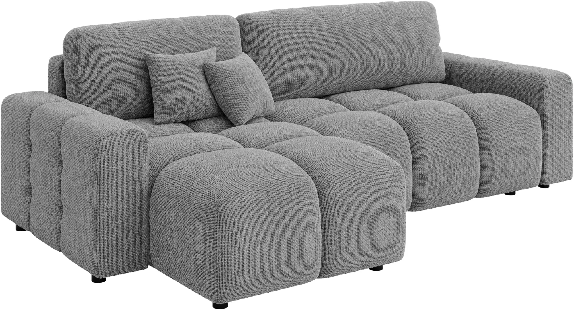 Canapea de colt Inspira Furniture Luki SF Flow 17 (Grey)