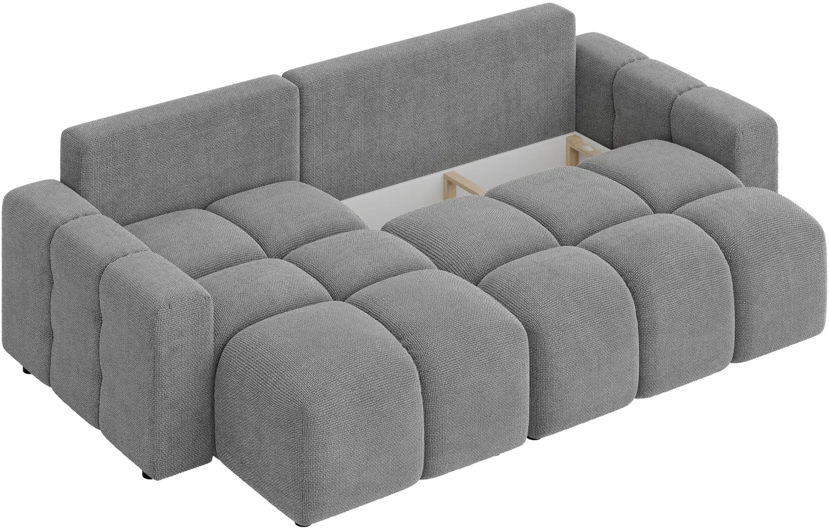 Canapea de colt Inspira Furniture Luki SF Flow 17 (Grey)