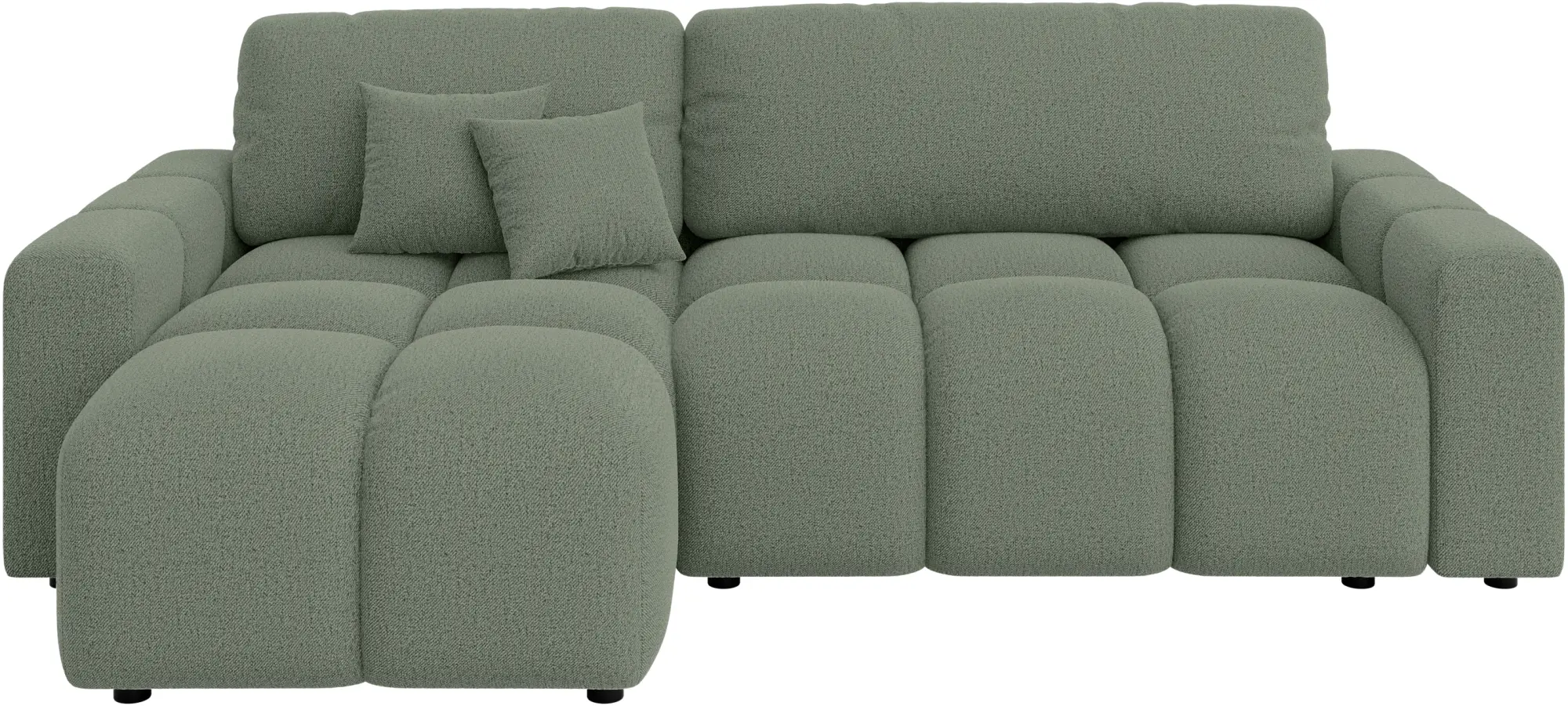 Canapea de colt Inspira Furniture Luki SF Neve 34 (Sage Green)