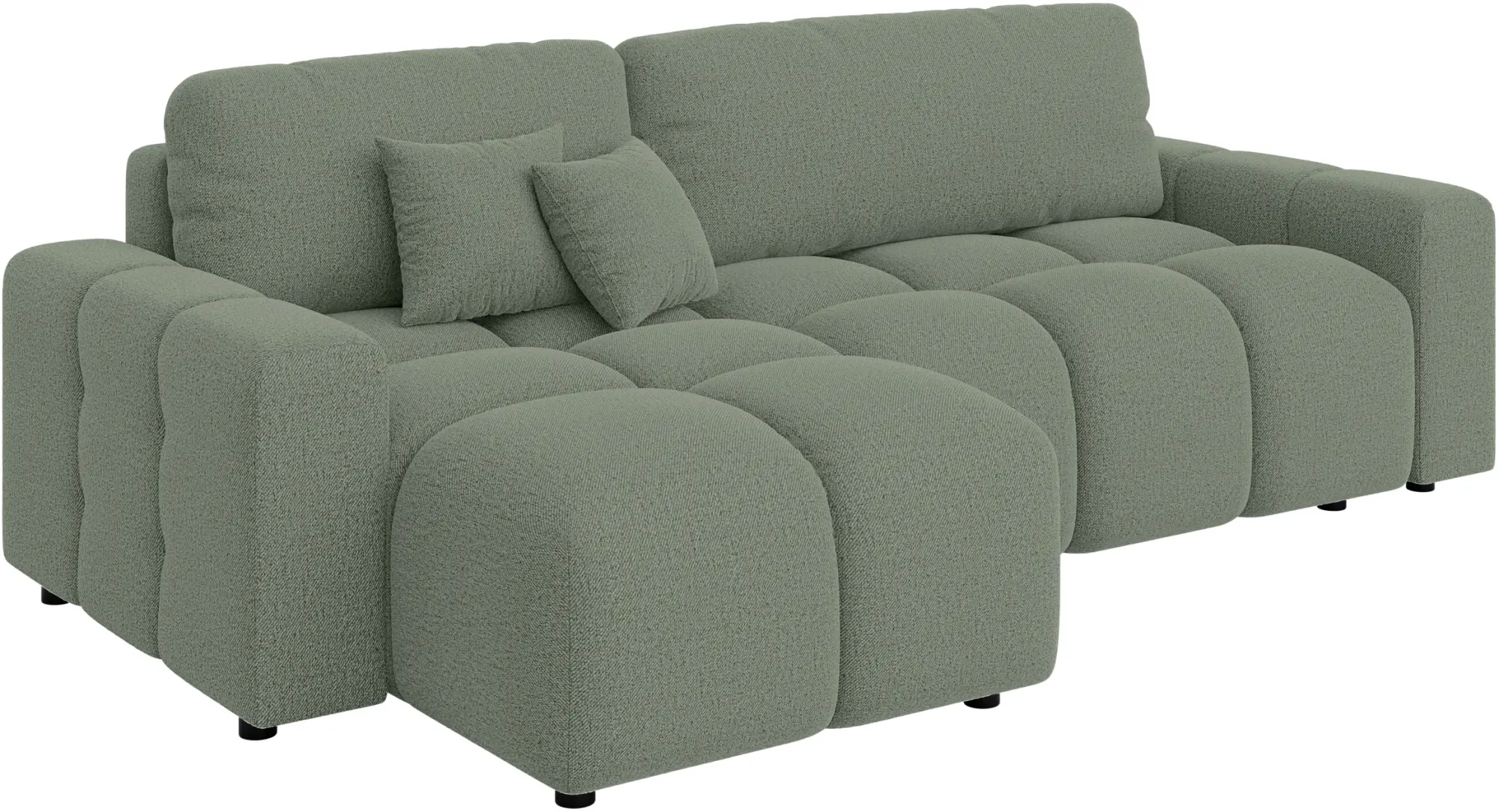 Canapea de colt Inspira Furniture Luki SF Neve 34 (Sage Green)