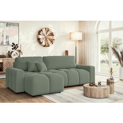Canapea de colt Inspira Furniture Luki SF Neve 34 (Sage Green)