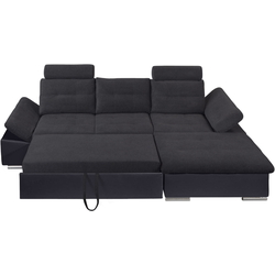 Диван угловой Inspira Furniture Merkur SF 2+OT Right Soft 11/Aragon 99 (Black/Anthracite) Thumb