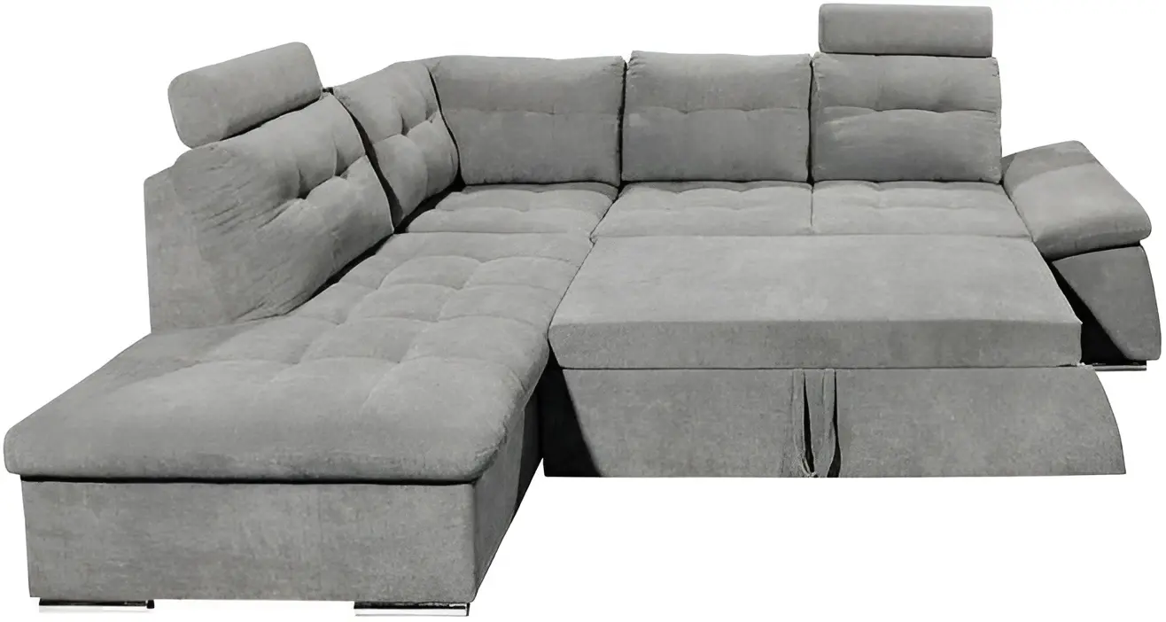 Canapea de colt Inspira Furniture Merkur SF HO+1+C+2 Left Aragon 93 (Grey)