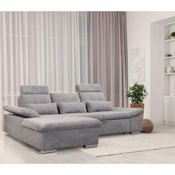 Диван угловой Inspira Furniture Merkur SF OT+2 Left Aragon 93 (Grey) Thumb