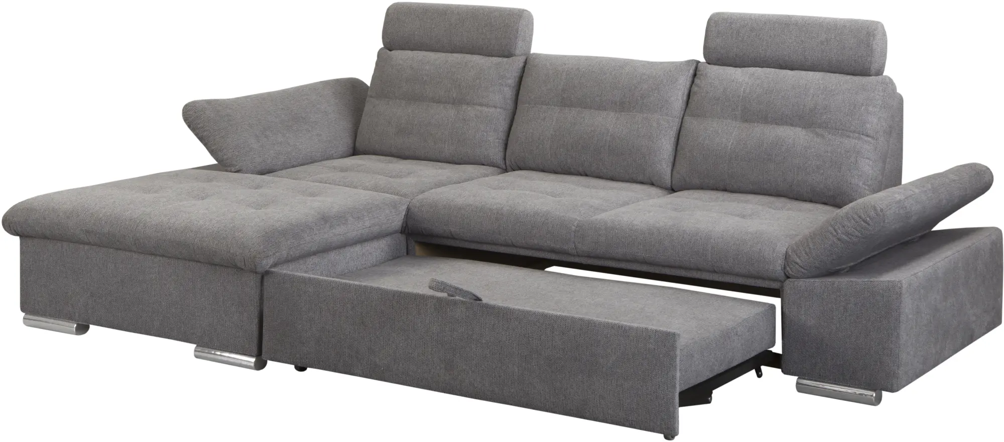 Диван угловой Inspira Furniture Merkur SF OT+2 Left Aragon 93 (Grey)