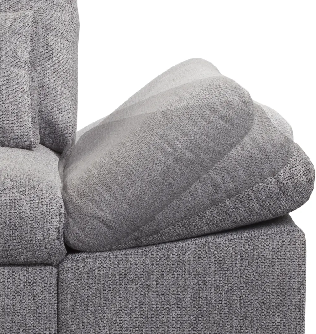 Диван угловой Inspira Furniture Merkur SF OT+2 Left Aragon 93 (Grey)