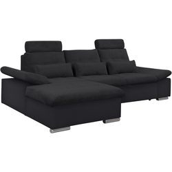 Диван угловой Inspira Furniture Merkur SF OT+2 Left Soft 11/Aragon 99 (Black/Anthracite) Thumb