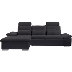 Диван угловой Inspira Furniture Merkur SF OT+2 Left Soft 11/Aragon 99 (Black/Anthracite) Thumb
