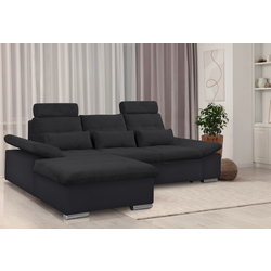 Диван угловой Inspira Furniture Merkur SF OT+2 Left Soft 11/Aragon 99 (Black/Anthracite) Thumb