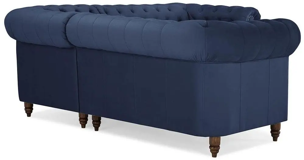 Canapea de colt Inspira Furniture Oxford York 2+E+2 Amore 15 (Dark Blue)