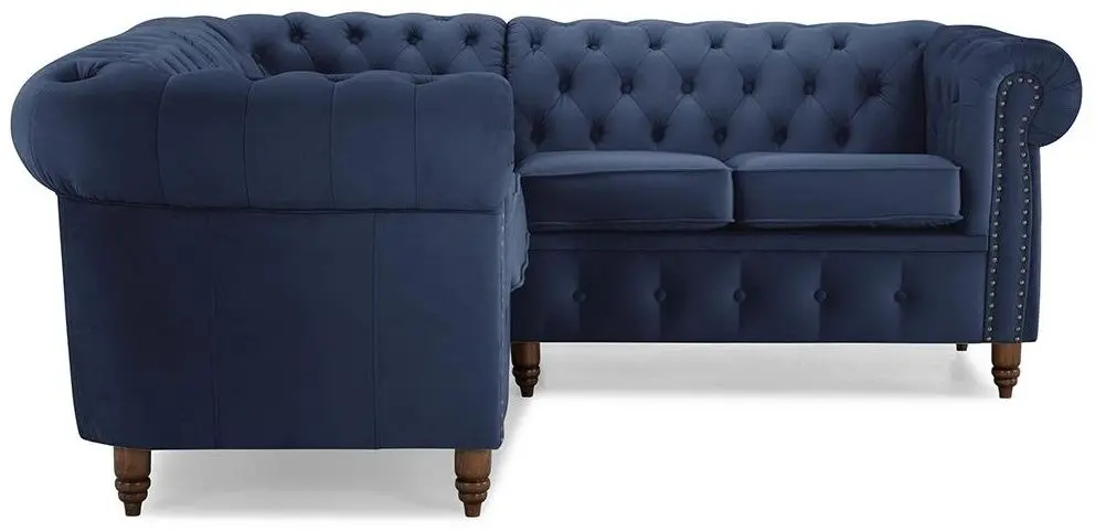 Canapea de colt Inspira Furniture Oxford York 2+E+2 Amore 15 (Dark Blue)