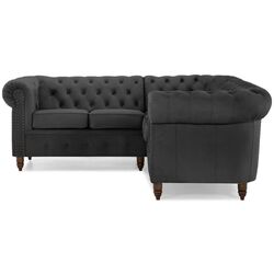 Canapea de colt Inspira Furniture Oxford York 2+E+2 Riviera 100 (Black) Thumb