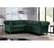 Canapea de colt Inspira Furniture Oxford York 2+E+2 Riviera 38 (Dark Green)