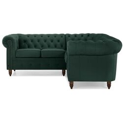 Canapea de colt Inspira Furniture Oxford York 2+E+2 Riviera 38 (Dark Green) Thumb
