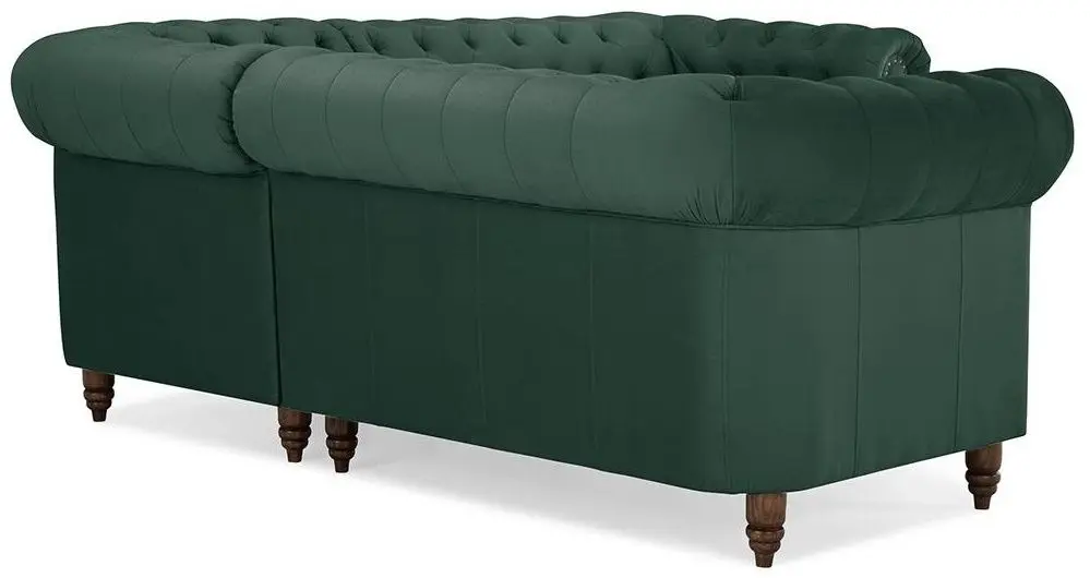 Canapea de colt Inspira Furniture Oxford York 2+E+2 Riviera 38 (Dark Green)