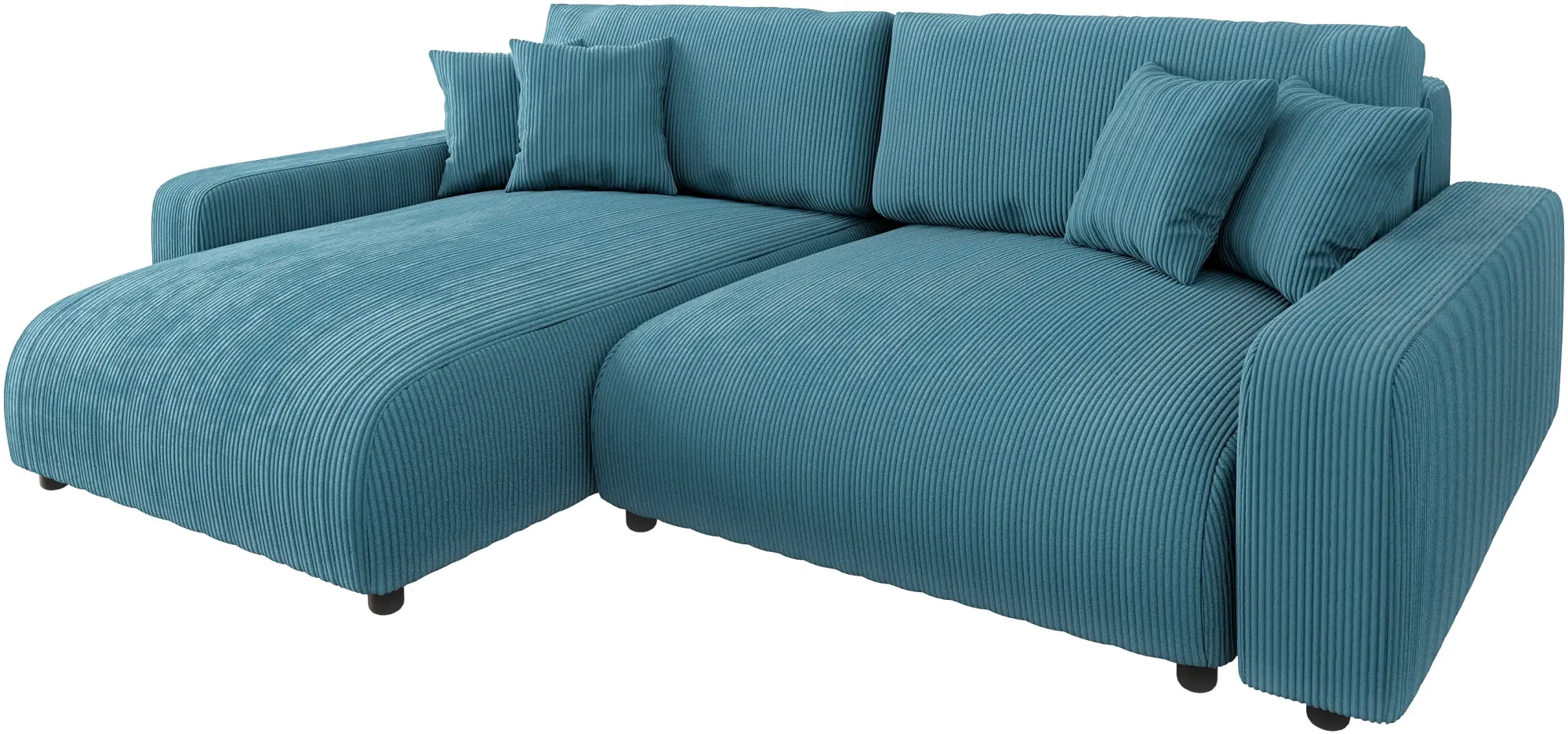 Canapea de colt Inspira Furniture Sara SF Left Lincoln 75 (Turquoise)