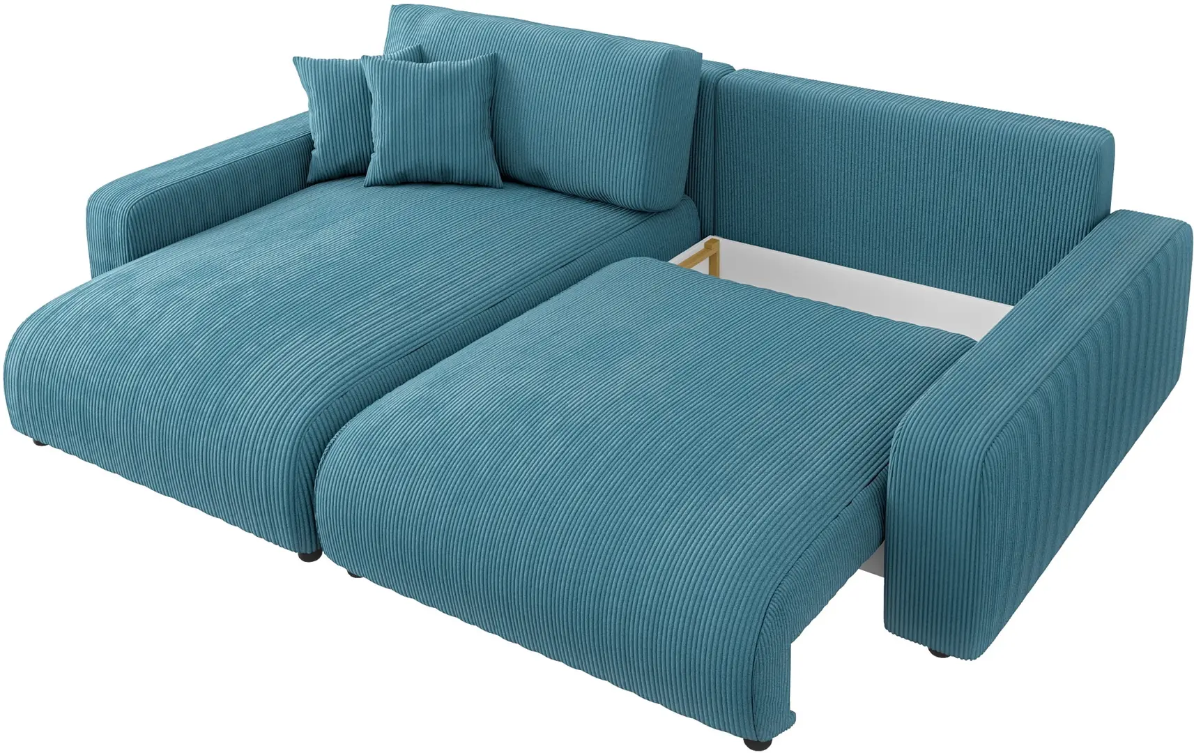 Canapea de colt Inspira Furniture Sara SF Left Lincoln 75 (Turquoise)