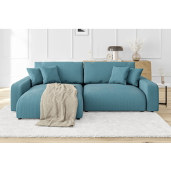 Canapea de colt Inspira Furniture Sara SF Left Lincoln 75 (Turquoise)