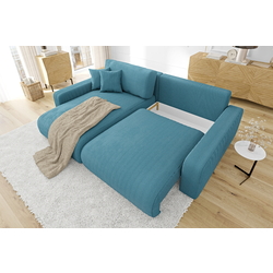 Canapea de colt Inspira Furniture Sara SF Left Lincoln 75 (Turquoise) Thumb