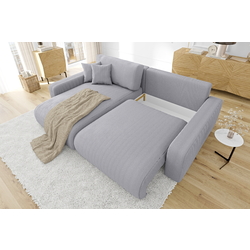 Canapea de colt Inspira Furniture Sara SF Left Lincoln 86 (Grey) Thumb