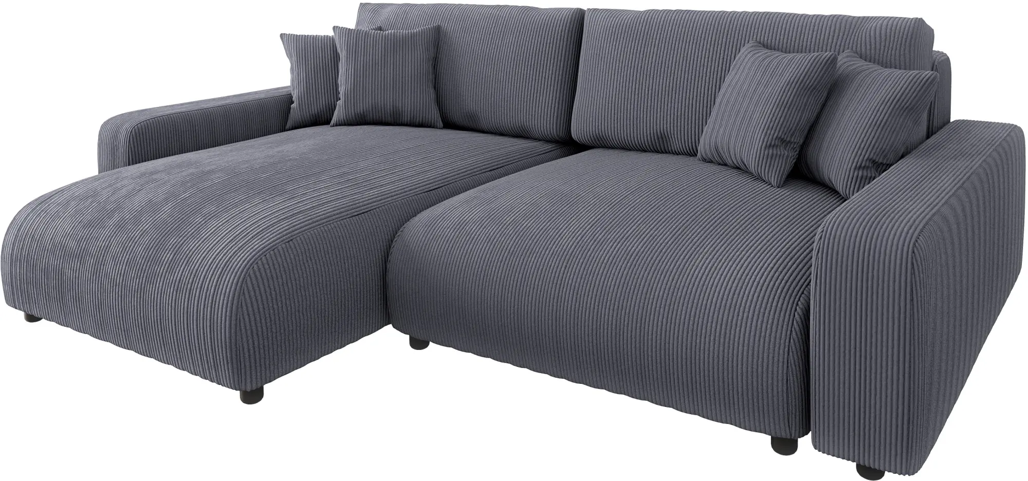 Диван угловой Inspira Furniture Sara SF Left Lincoln 90 (Dark Grey)