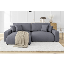 Canapea de colt Inspira Furniture Sara SF Left Lincoln 90 (Dark Grey)
