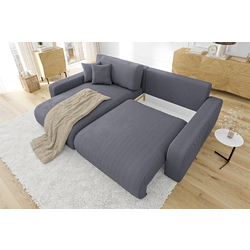 Диван угловой Inspira Furniture Sara SF Left Lincoln 90 (Dark Grey) Thumb
