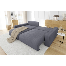 Диван угловой Inspira Furniture Sara SF Left Lincoln 90 (Dark Grey) Thumb