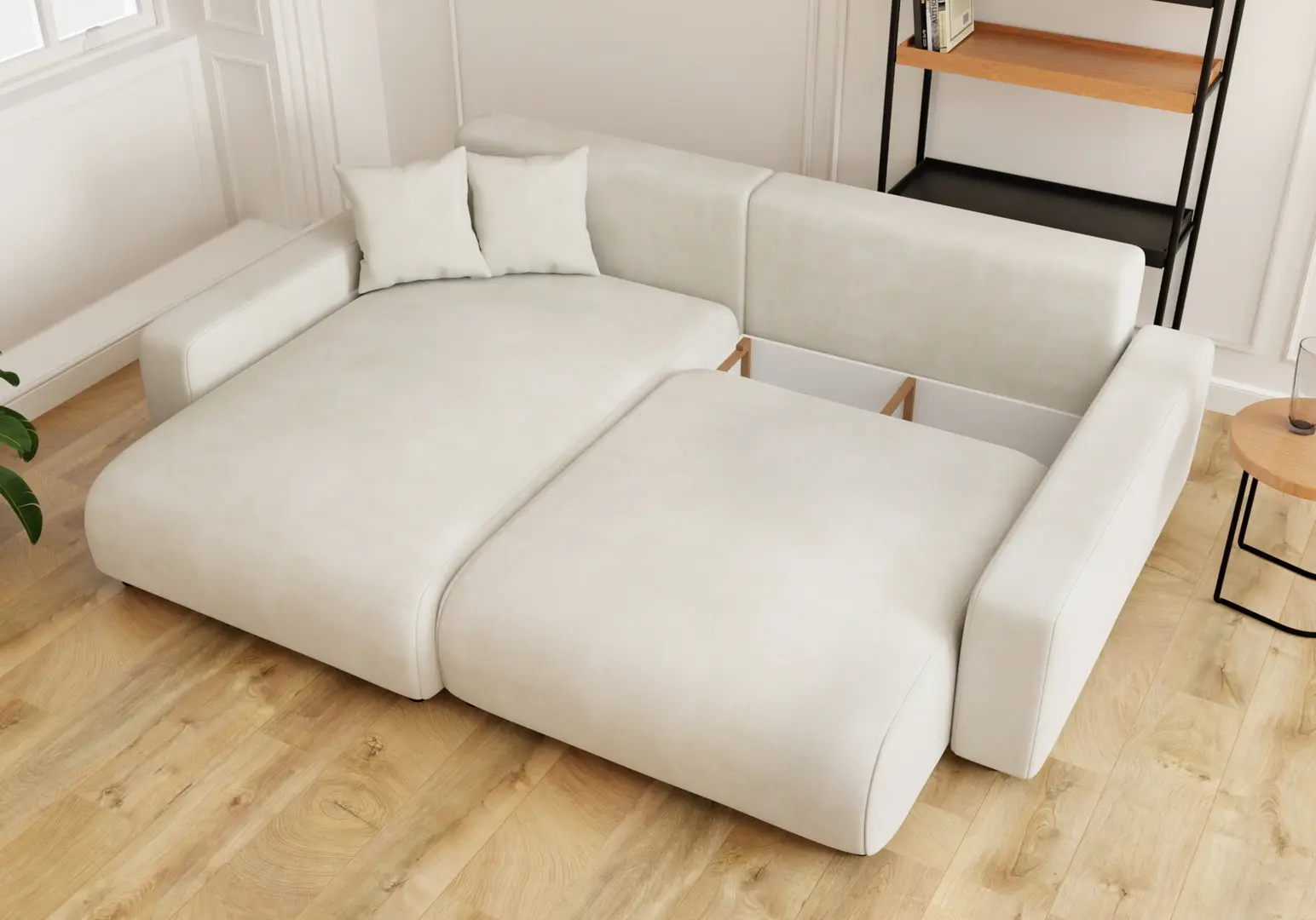Диван угловой Inspira Furniture Sara SF Left Pretty 05 (Cream)