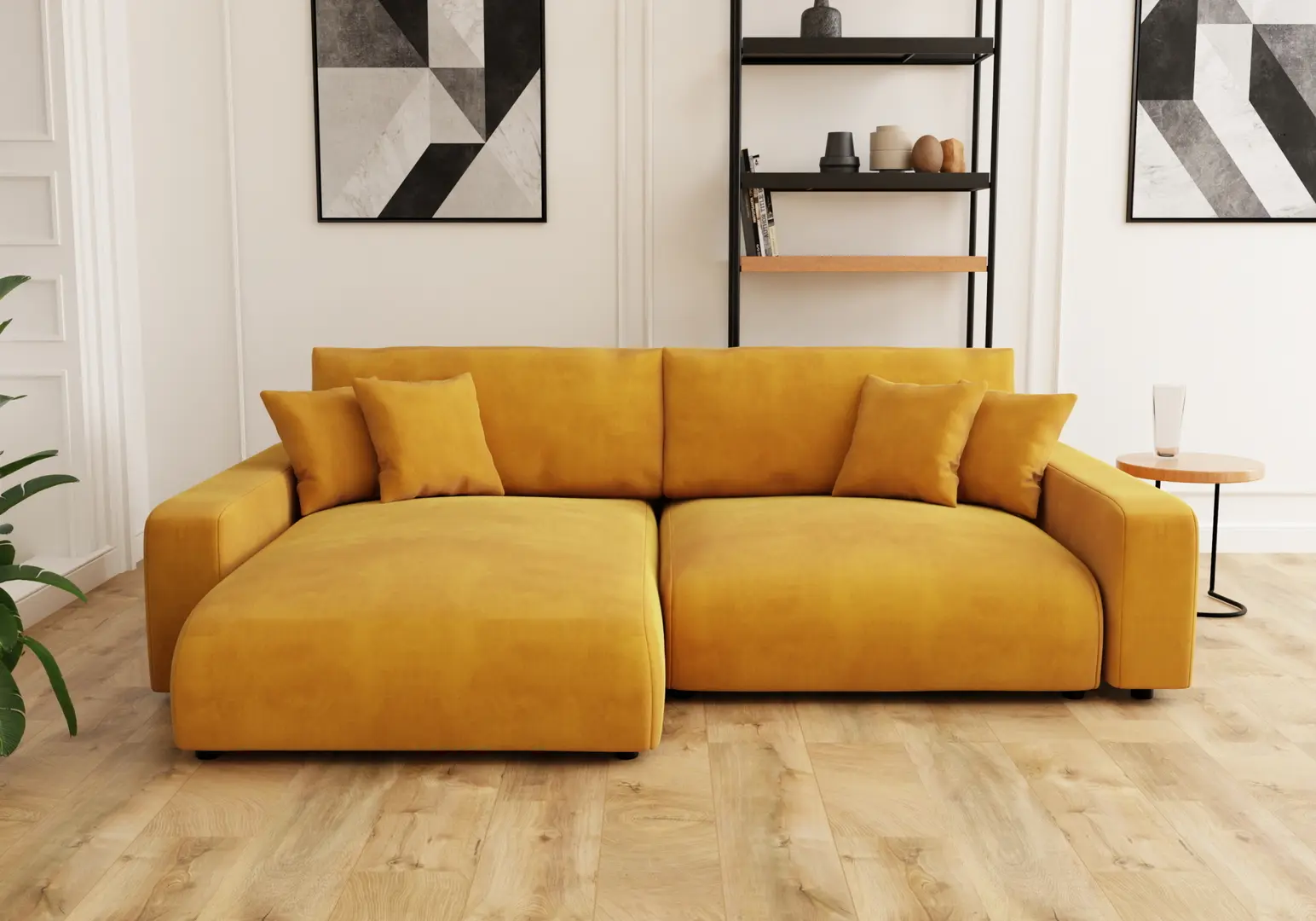 Canapea de colt Inspira Furniture Sara SF Left Pretty 10 (Yellow)