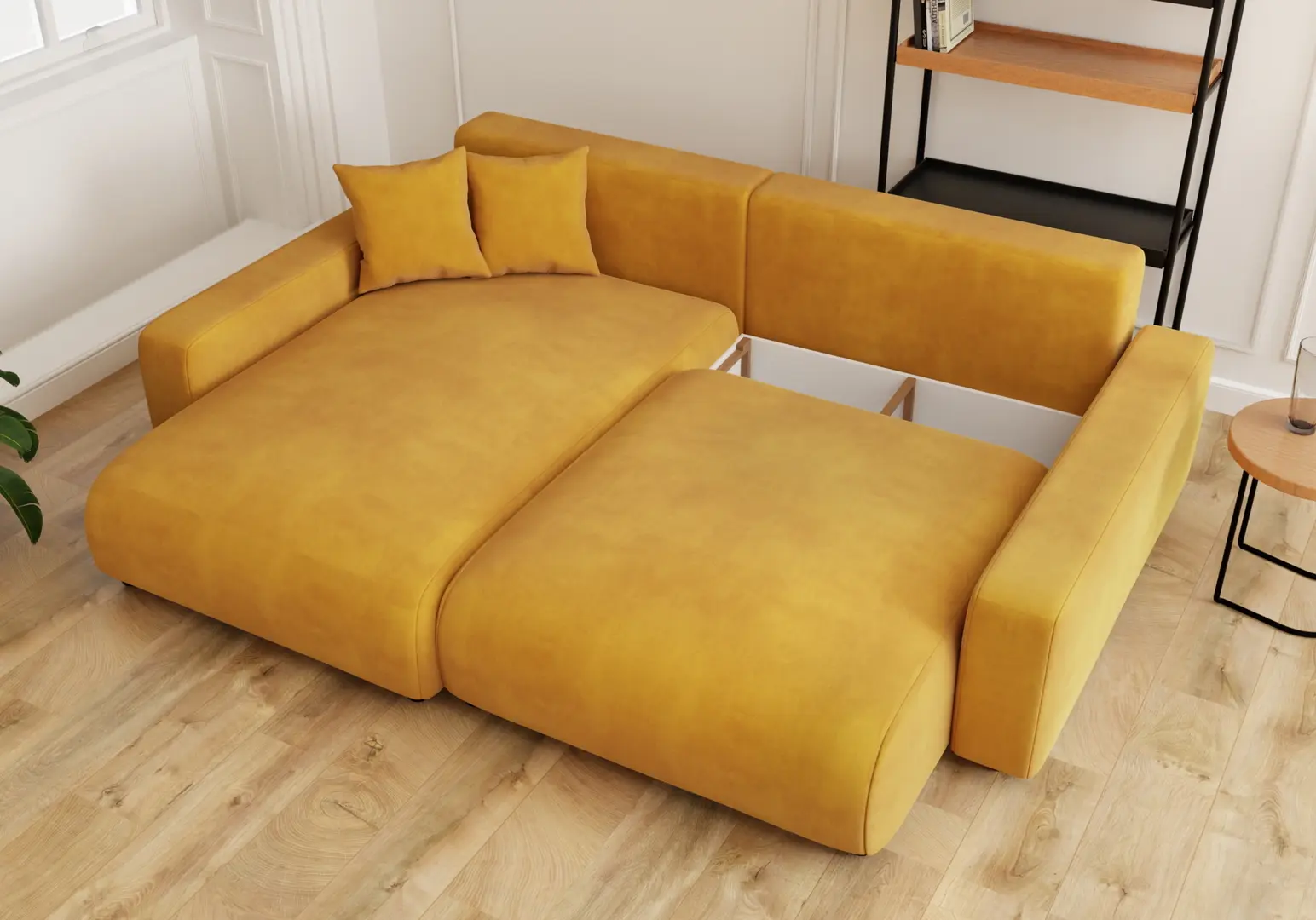 Canapea de colt Inspira Furniture Sara SF Left Pretty 10 (Yellow)